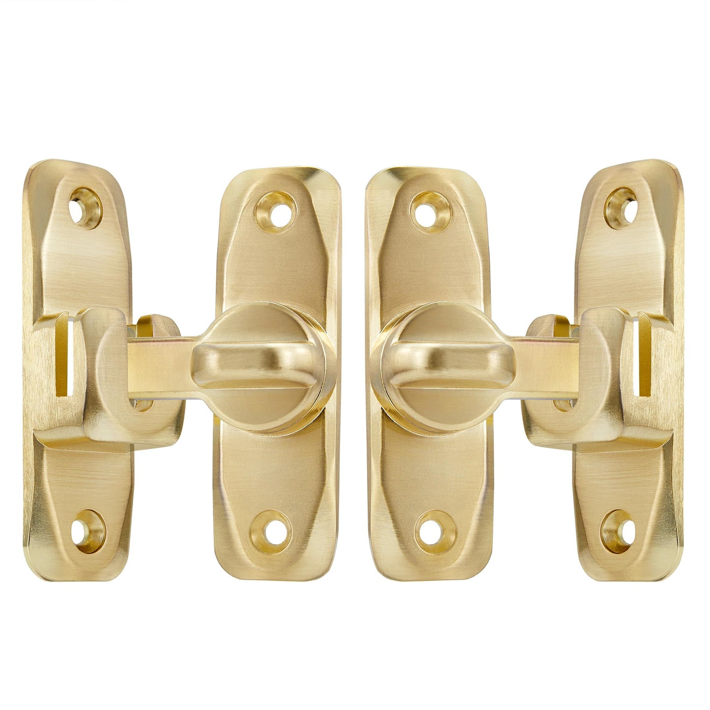 2pcs Barn Door Lock Latch Screen Door Locks Room Door Latch Zinc Alloy Flip Door Lock Latch Wardrobe Door Lock for Office Cabinet,  Gold