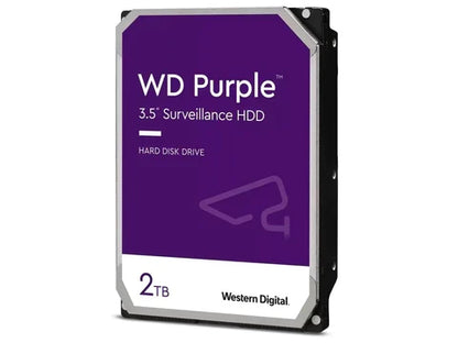 WD Purple 2TB Smart Video Surveillance Hard Drive – Enterprise-Grade WD Purple™ HDD with AllFrame AI, 550TB/Year Workload | Model: WD20PURP for CCTV NVR and DVR