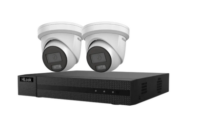 HiLook up-to 4x 6MP AI CCTV Kit with 4-Channel 4K PoE NVR and HDD – IPC-T361H-MU-AUS + HL-NVR-104MH-C/4P(B)