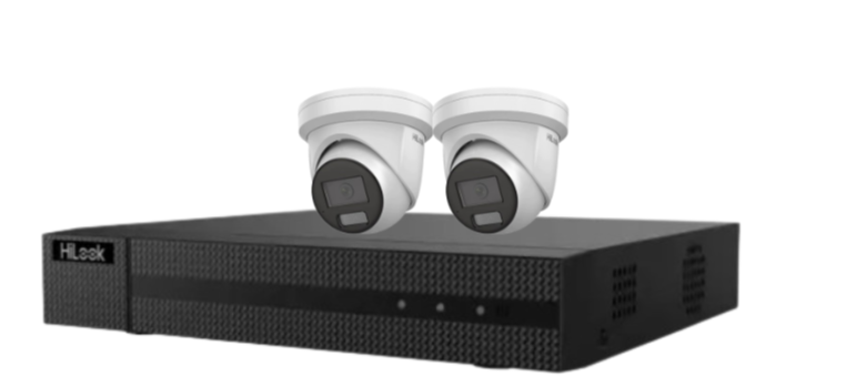 HiLook IPC-T282H-MU  (REPLACED BY T381H)  8MP AI Fixed Turret Network CCTV Camera 4K Kit – Includes 4 Cameras + 4CH NVR + HDD