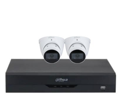 Dahua x4 4MP AI CCTV Kit with 4-Channel WizSense NVR, Vari-Focal Eyeball Cameras + HDD – IPC-HDW3441T-ZAS + DHI-NVR4104HS-P-AI/ANZ