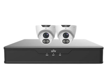 Uniview x4 8MP Tri-Guard CCTV Kit with 4-Channel NVR and HDD – IPC3618SB-ADF28KMC-I0 / NVR301-04B-P4-IQ