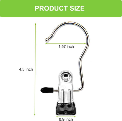 30 Pack Laundry Hooks Hanging Clips Clothes Pins Closet Hanger Organizer + Snap Button Kit with Snaps Pliers, 240 Sets Plastic Snaps for Fabric