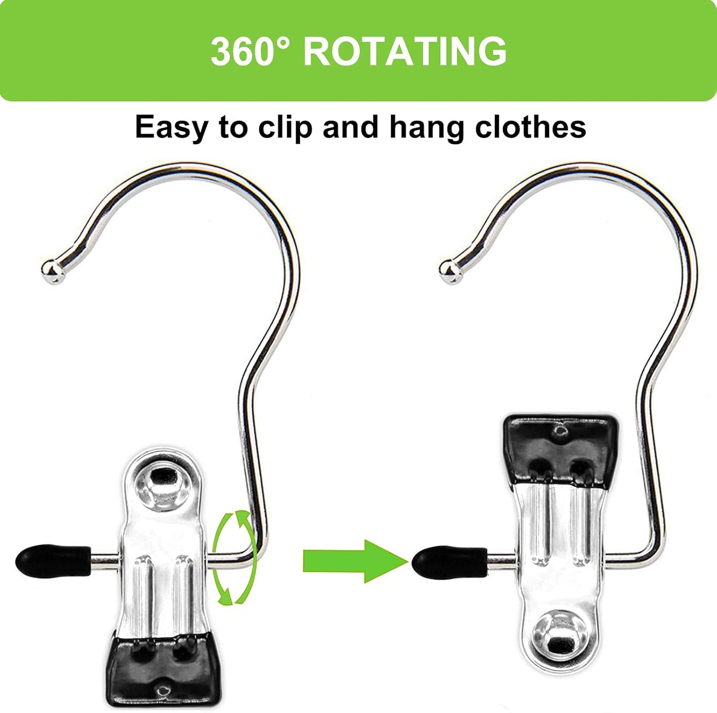 30 Pack Laundry Hooks Hanging Clips Clothes Pins Closet Hanger Organizer + Snap Button Kit with Snaps Pliers, 240 Sets Plastic Snaps for Fabric