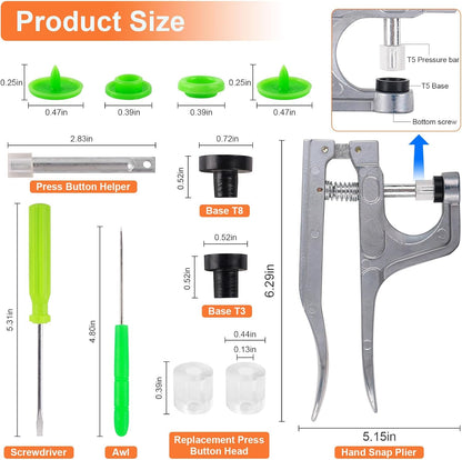 30 Pack Laundry Hooks Hanging Clips Clothes Pins Closet Hanger Organizer + Snap Button Kit with Snaps Pliers, 240 Sets Plastic Snaps for Fabric