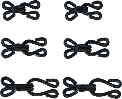 30 Pcs Sewing Hook and Eye Closure Fur Hooks Eyes for Crafts Clothing Locks Bras Coats DIY Craft Projects Pet (Black) BLACK
