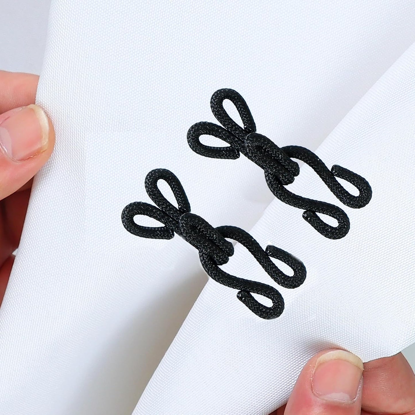 30 Pcs Sewing Hook and Eye Closure Fur Hooks Eyes for Crafts Clothing Locks Bras Coats DIY Craft Projects Pet (Black) BLACK