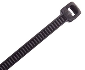 CABAC Standard Duty Cable Ties – 300mm x 4.8mm, UV-Stabilised Black Nylon 66, Packet of 100 | CT290BK | Halogen-Free, Self-Locking for Indoor/Outdoor Use