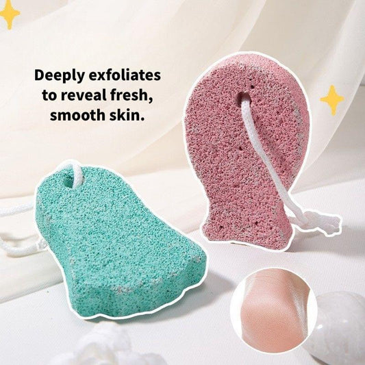 Volcanic pumice exfoliating body stones, pink and turquoise leaf shapes with hanging cord