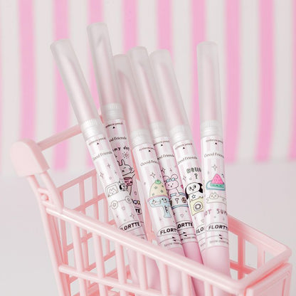 FLORTTE dual-ended eyebrow mascara pack of multiple light pink tubes with applicator wands