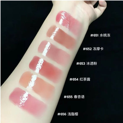 JOOCYEE Crystal Clear Lip Gloss | Ice Transparent Shine Lip Tint Gloss