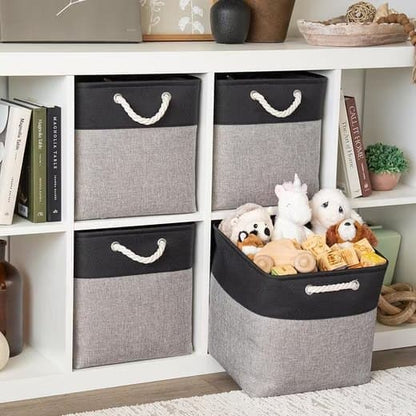 33x33x33 cm Storage Basket Cube with Lid for Clothes and Toys, Home Organization Storage Box, SZ6