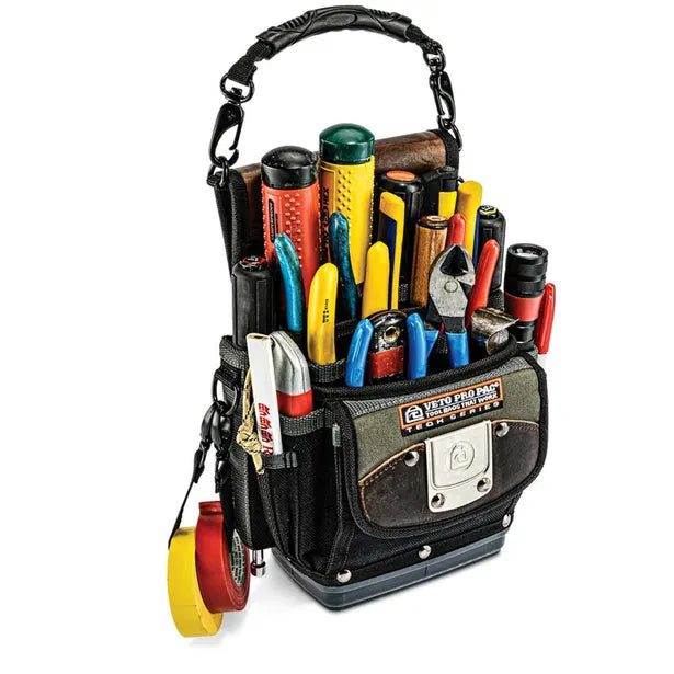 VETO PRO PAC TP4B Tech Series Tool Pouch – Hard Bottom, Open Style, 20 Pockets | Part Number: VETO TECH TP4B