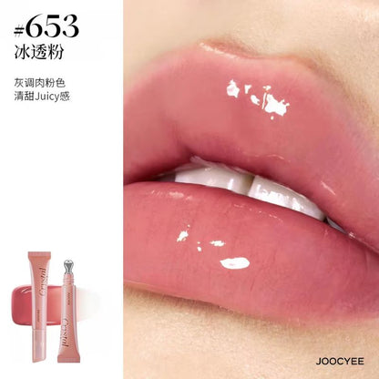 JOOCYEE Crystal Clear Lip Gloss | Ice Transparent Shine Lip Tint Gloss