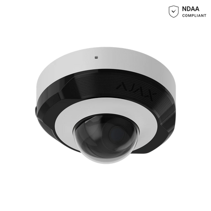 AJAX#76018 Ajax 5MP 2.8mm Mini Dome IP Security Camera – White / Black