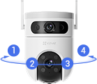 EZVIZ H9c Dual 2K Dual-Lens Pan & Tilt Wi-Fi Camera – Smart All-Round Home Security with AI Detection – Dual‑Lens 360°
