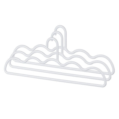 3Pcs Clothing Notched Hanger Non Slip No Marking Household Thickened Garment Coat Hanger for Bed Sheet White