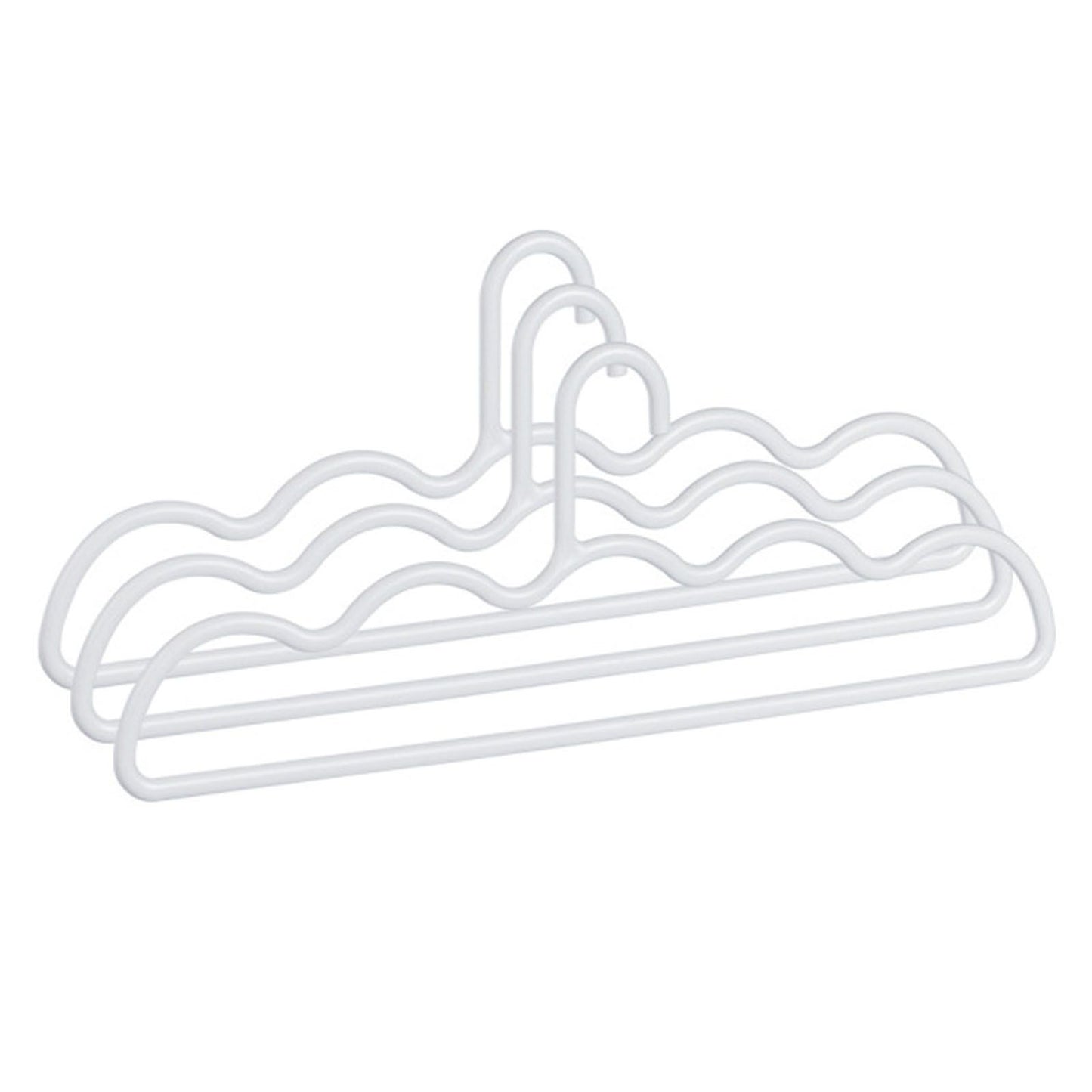 3Pcs Clothing Notched Hanger Non Slip No Marking Household Thickened Garment Coat Hanger for Bed Sheet White