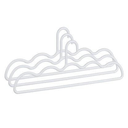 3Pcs Clothing Notched Hanger Non Slip No Marking Household Thickened Garment Coat Hanger for Bed Sheet White