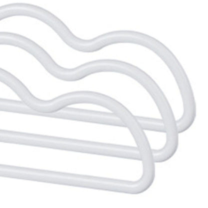 3Pcs Clothing Notched Hanger Non Slip No Marking Household Thickened Garment Coat Hanger for Bed Sheet White