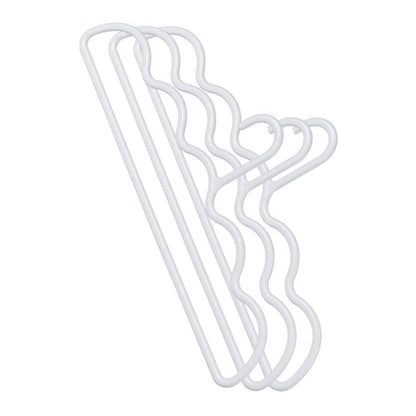3Pcs Clothing Notched Hanger Non Slip No Marking Household Thickened Garment Coat Hanger for Bed Sheet White