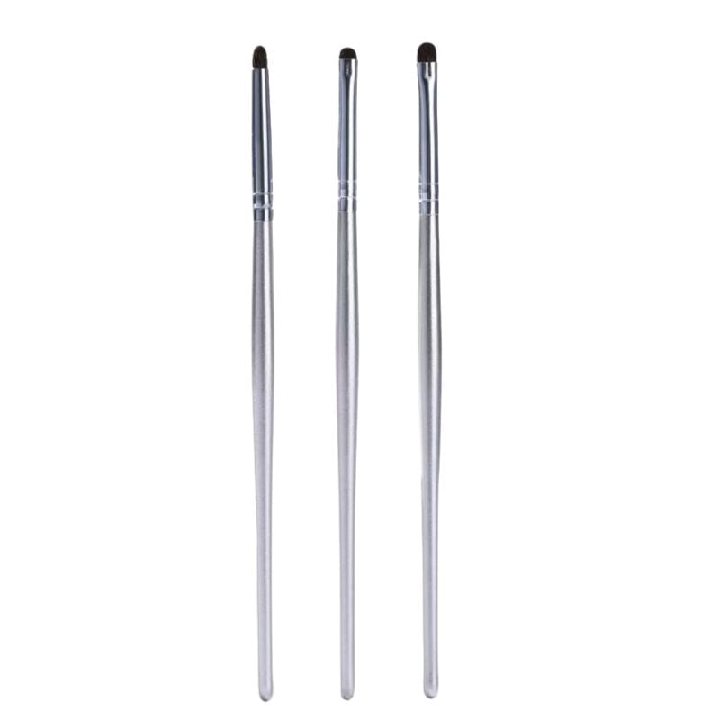 Silver Wooden Handle 3pcs Horse Hair Eyeshadow Brush Set Australia | Aestha Cosmetics