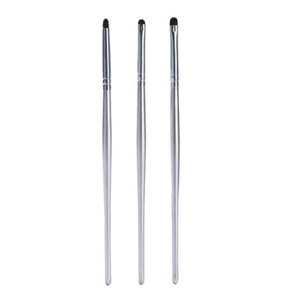 Silver Wooden Handle 3pcs Horse Hair Eyeshadow Brush Set Australia | Aestha Cosmetics