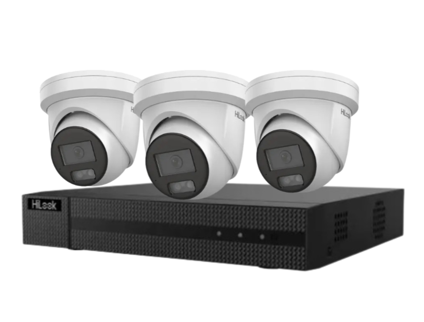 HiLook up-to 4x 6MP AI CCTV Kit with 4-Channel 4K PoE NVR and HDD – IPC-T361H-MU-AUS + HL-NVR-104MH-C/4P(B)