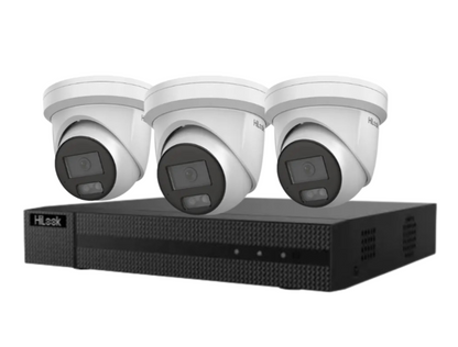 HiLook up-to 4x 6MP AI CCTV Kit with 4-Channel 4K PoE NVR and HDD – IPC-T361H-MU-AUS + HL-NVR-104MH-C/4P(B)