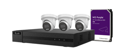 HiLook IPC-T282H-MU  (REPLACED BY T381H)  8MP AI Fixed Turret Network CCTV Camera 4K Kit – Includes 4 Cameras + 4CH NVR + HDD