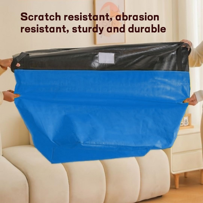 4-Pack 180L Extra-Large Storage Bags, Heavy-Duty, Wear-Resistant, Waterproof Moving Bags - Blue