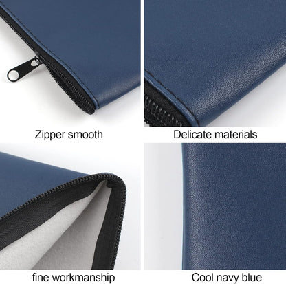 4 Pieces Money Bags With Zipper, 11x6.1 inch Pouch, Bank Bag, Cash Check Wallet, Cosmetics(navy) - Large
