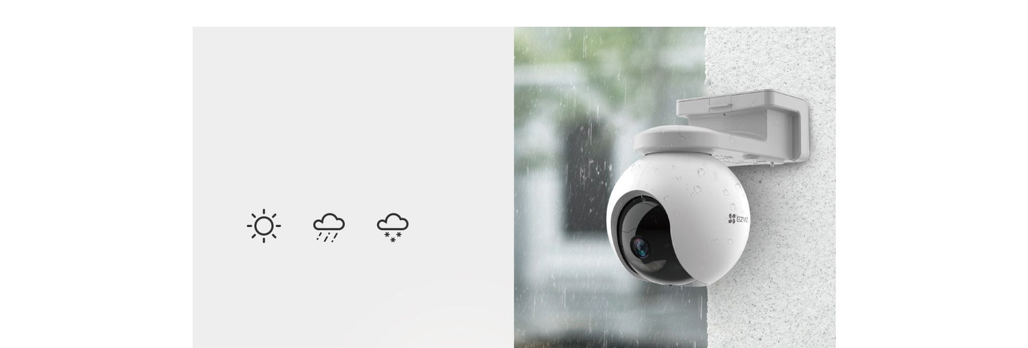 EZVIZ HB8 2K⁺ Battery-Powered PTZ Pan & Tilt Wi-Fi CCTV Camera – Smart 360° Outdoor Surveillance with solar panel
