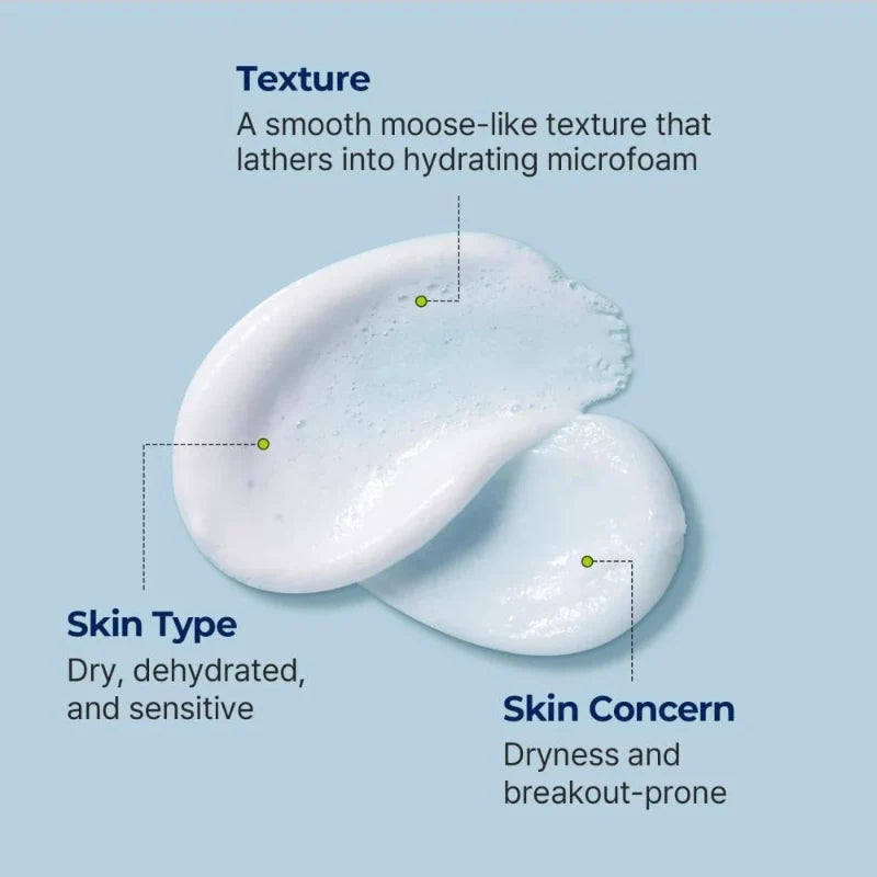 Smooth cleansing foam swirl with microfoam texture