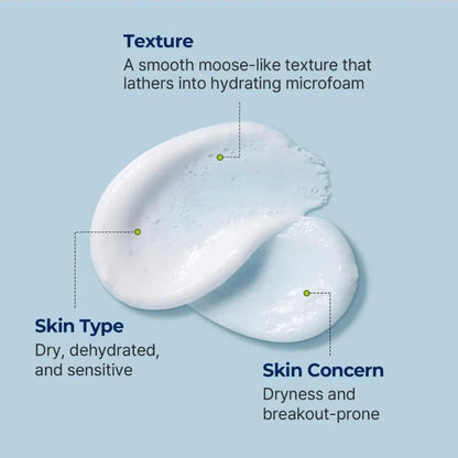 Smooth cleansing foam swirl with microfoam texture