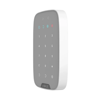 AJAX#30646 – Ajax KeyPad Plus Jeweller Wireless Touch Keypad with Encrypted Contactless Access (White)