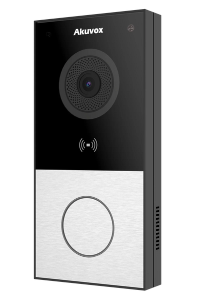 Akuvox E12S Single-Button IP Video Door Phone – 2MP Camera, SIP, RFID, NFC, Bluetooth, Mobile Access, IP65 Rated SKU:E12W-SEC
