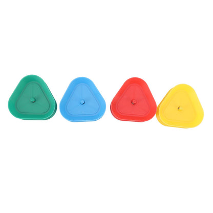 4Pcs Playing Card Holder Plastic Triangle Shaped Spring Design Hands Free Poker Card Holder