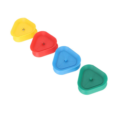 4Pcs Playing Card Holder Plastic Triangle Shaped Spring Design Hands Free Poker Card Holder