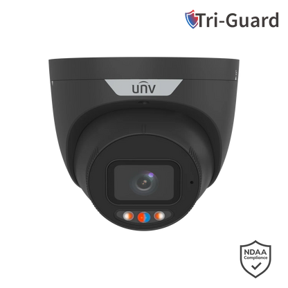 Uniview IPC3638SS-ADF28KMC-I1 8MP Triguard Smart Eyeball Network Camera – Fixed Dome with Audible/Visual Alarm, PoE, IP67 Rated, (Black/White)