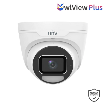 Uniview IPC3638SE-ADF28K-WP-I1 8MP OwlView Plus ColorHunter Fixed Turret Network Camera with Wise-ISP & Warm Light (2.8mm Lens)