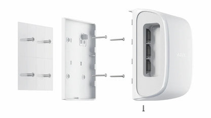 AJAX#33597 Ajax SmartBracket Mounting Panel for DualCurtain Outdoor – White | Secure Outdoor Detector Mount