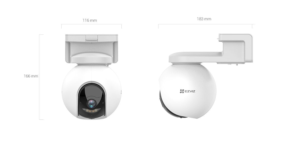 EZVIZ HB8 2K⁺ Battery-Powered PTZ Pan & Tilt Wi-Fi CCTV Camera – Smart 360° Outdoor Surveillance with solar panel