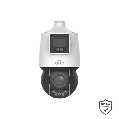 Uniview IPC94144SFW-X25-F40C 4MP + 4MP LightHunter Dual-lens Network PTZ Camera, 4.8-120mm, SD Card, WDR, IR100m, IP66, POE Prime Series