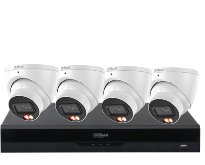 Dahua 4-Camera 6MP CCTV Kit with 4-Channel PoE AI NVR, IPC-HDW3667EM-S-IL-ANZ WizSense Network Cameras + HDD | Complete Surveillance Solution