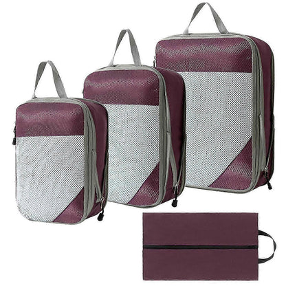 4pcs Extensible Compression Packing Cubes Suitcase Organizer for Travel