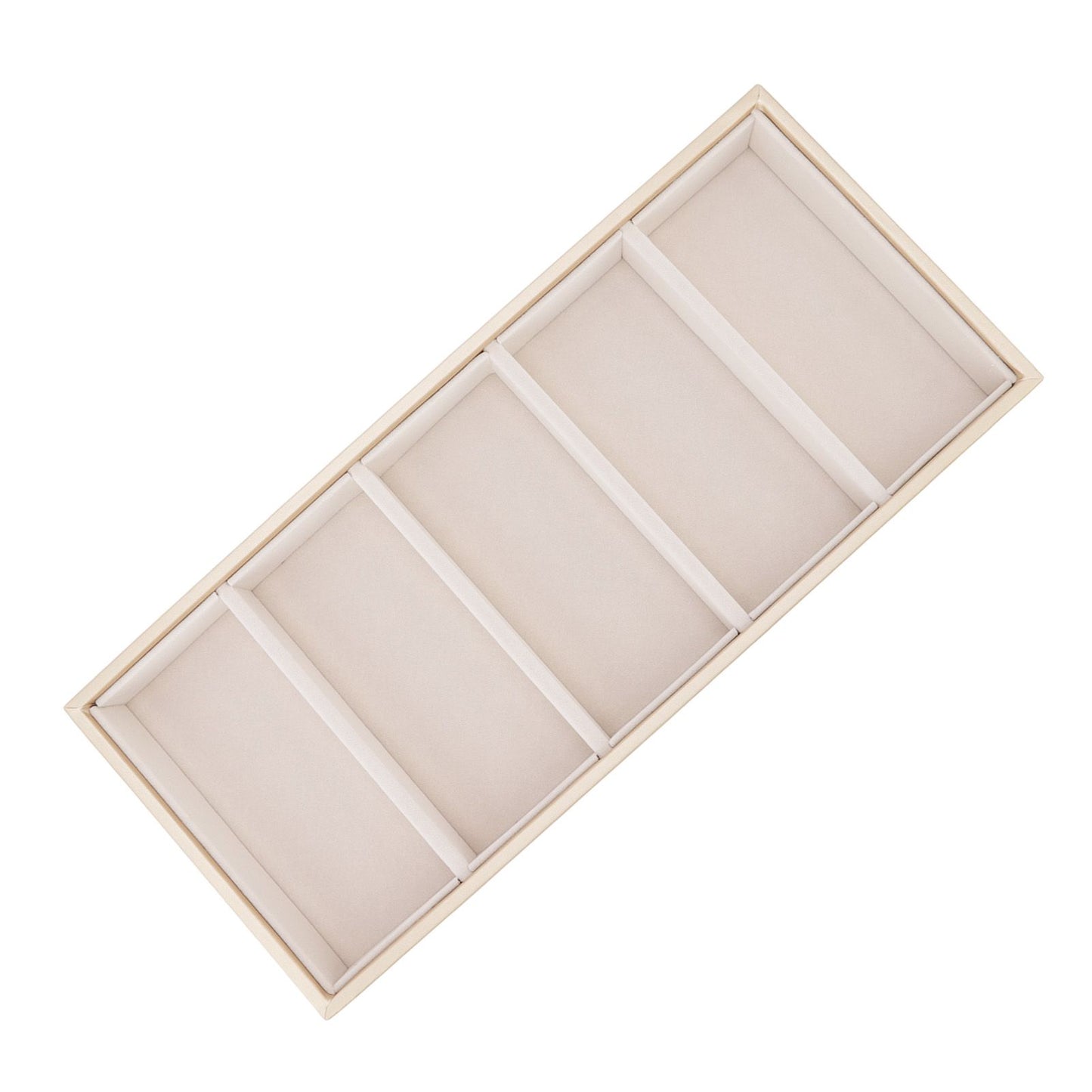 5 Grid Glasses Case Multifunction Space Saving 5 Slot Sunglasses Holder Storage Box Beige