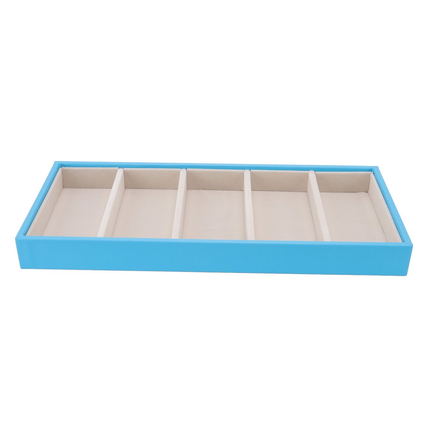 5 Grid Glasses Case Multifunction Space Saving 5 Slot Sunglasses Holder Storage Box Light Blue