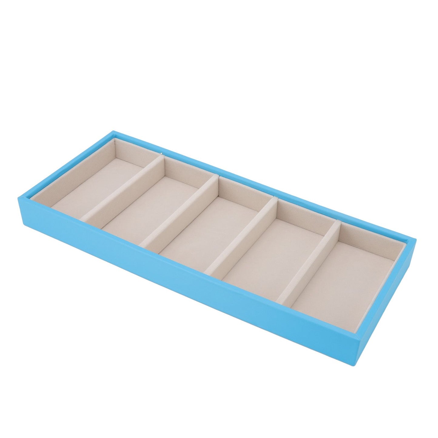 5 Grid Glasses Case Multifunction Space Saving 5 Slot Sunglasses Holder Storage Box Light Blue