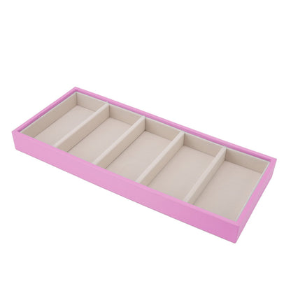 5 Grid Glasses Case Multifunction Space Saving 5 Slot Sunglasses Holder Storage Box Pink